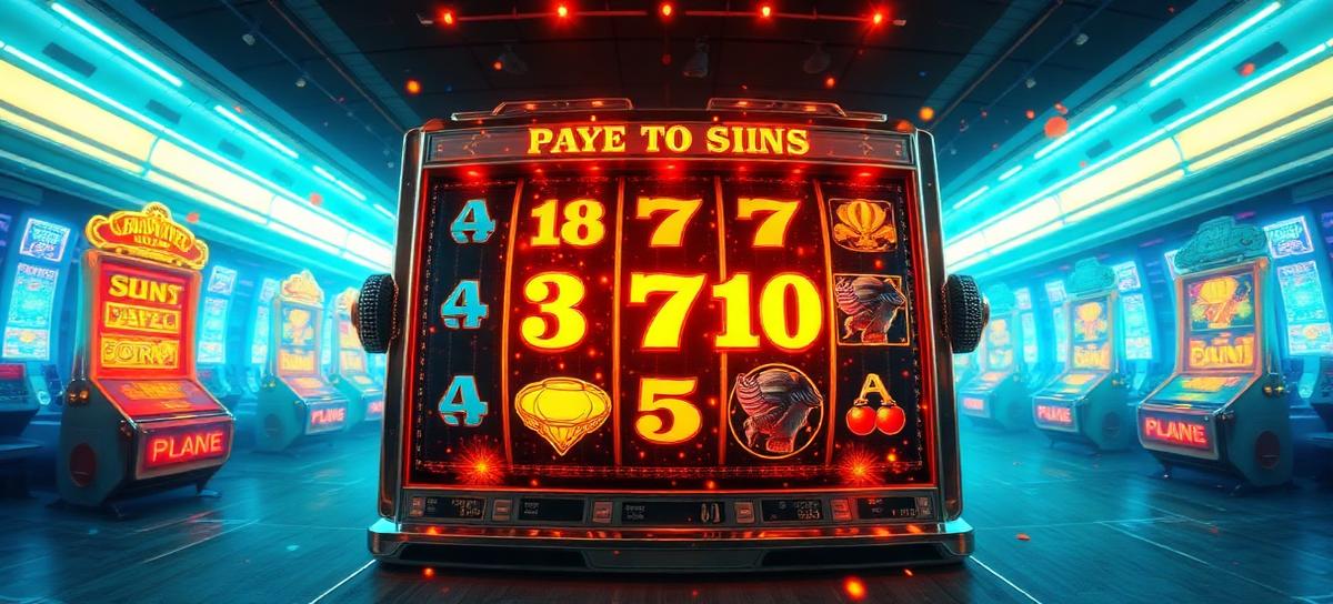 Exploded diagram of a slot machine showing bonus feature triggers with arrows and labels explaining free spins, multipliers, and cascading wins