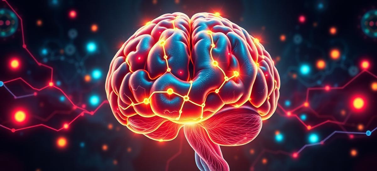 Artistic brain illustration with colourful gaming symbols (cards, dice, tokens) emerging from different cognitive regions