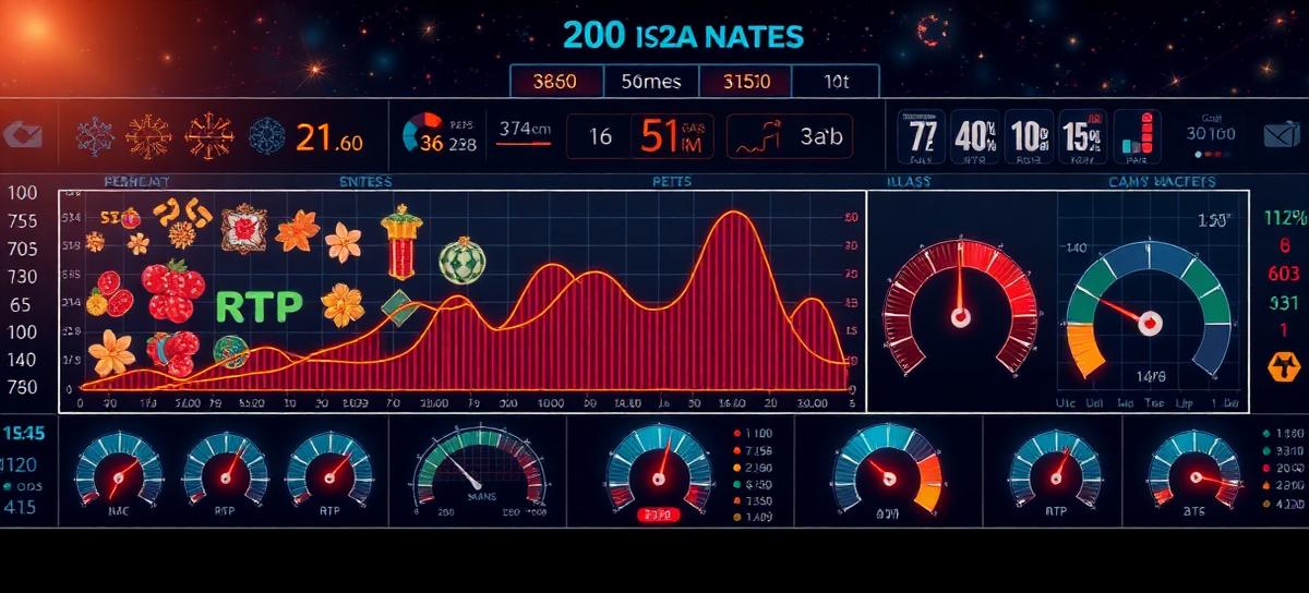Data visualisation showing two graphs side by side comparing low volatility smooth line versus high volatility spiky line with RTP percentage overlay