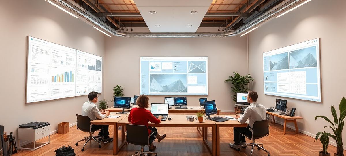 Clean UX wireframe sketches on a desk surrounded by design tools, colour swatches, and a tablet showing a polished gaming interface